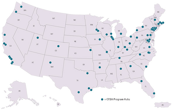 CTSA map