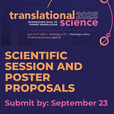 Translational Science 2025 (TS25): submit by Sept 23