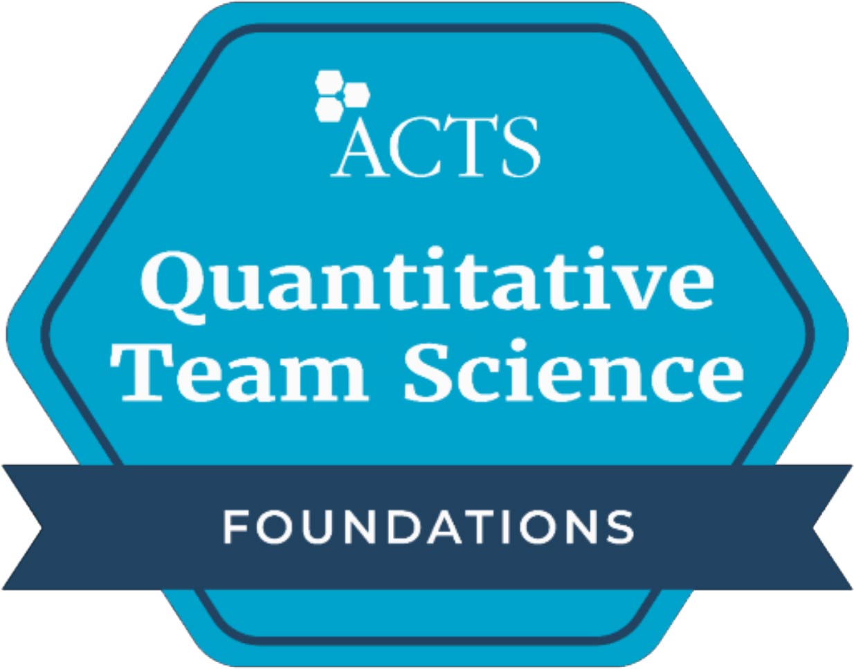 sample Quantitative Team Science Digital Badge