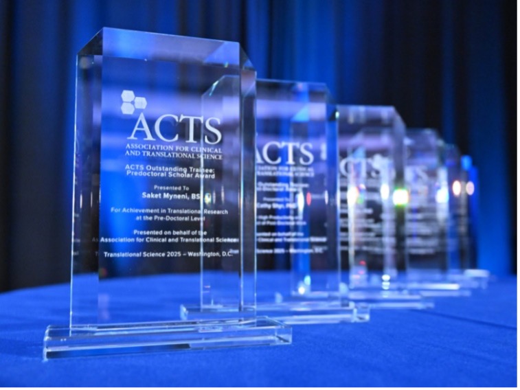 awards siting on table from ACTS